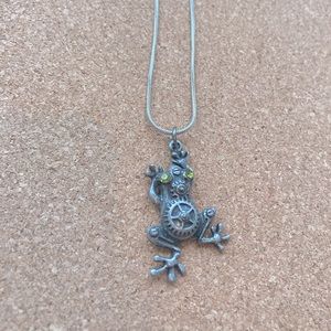 Steampunk frog necklace